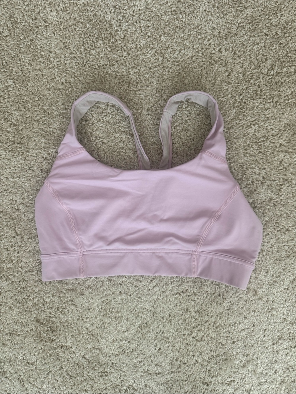 Lululemon pink padded racerback sports bra size 10